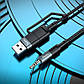 Кабель-перехідник Type-C+USB на 3,5 мм mini jack HOCO 2-in-1 Digital Audio Conversion Cable (1m, DAC). Black, фото 6