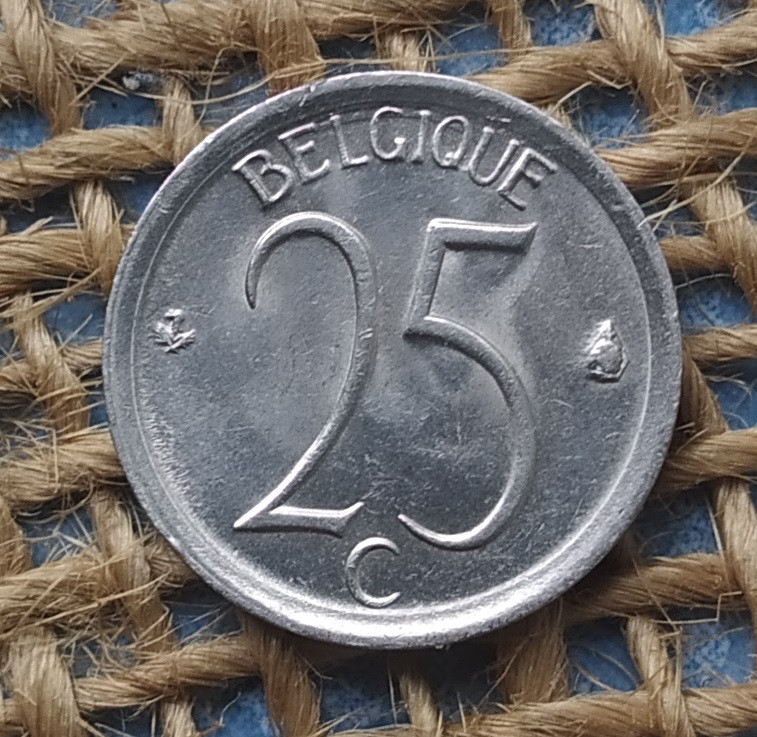 25 сантимiв 1967 року. Бельгiя
