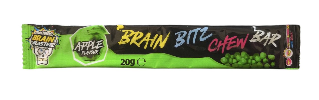 Жувальна цукерка Brain Bitz Brain Blasterz (яблуко) 20 г, фото 1