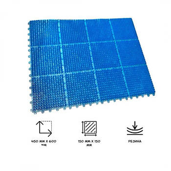 Килимок для ванної кімнати гумовий прозорий (45*60см) ПГ014 G-Rich