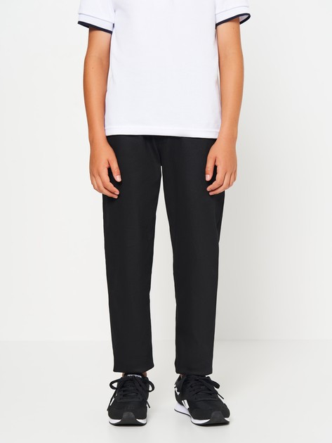 Штани для хлопчика чорні з поясом на резинці Смайл Тайм SmileTime Fashion, фото 1