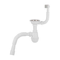Сифон для кухонної мийки з переливом Lidz (WHI) 60 05 M001 01