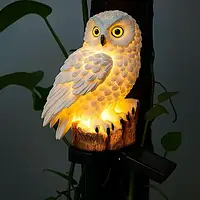 Садовий світильник на сонячній батареї 41см, Сова Газонний ліхтар Вуличний ліхтар для саду