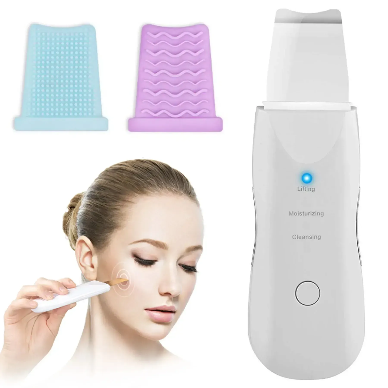 Ультразвуковий скрабер портативний для чищення обличчя Face Cleaner 8816 / Очисник пор для обличчя