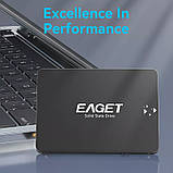 SSD диск EAGET 480GB 2.5" SATA III 530MB/s 500MB/s для ноутбуків і ПК – внутрішній твердотільний накопичувач, фото 6
