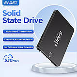 SSD диск EAGET 480GB 2.5" SATA III 530MB/s 500MB/s для ноутбуків і ПК – внутрішній твердотільний накопичувач, фото 9