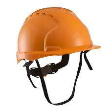 Каска захисна Silent 1470AL з вентиляцією, храповик помаранчевий