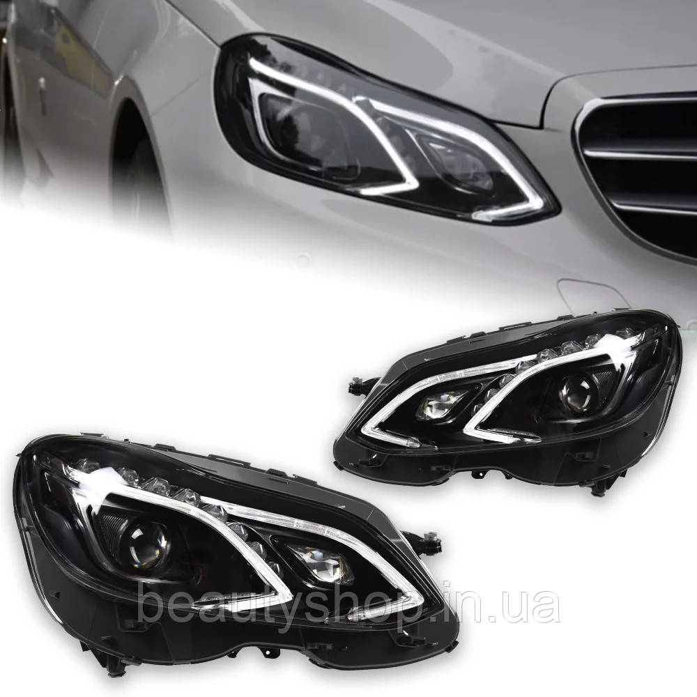 Передні світлодіодні фари з проекційними лінзами для Mercedes-Benz W212 (2009–2016)