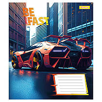 Зошит учнівський 1 Вересня Be Fast А5 клітинка 12 аркушів