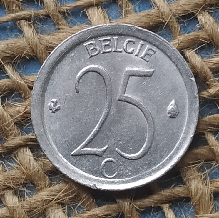 25 сантимiв 1971 року. Бельгiя