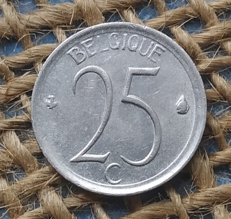 25 сантимiв 1964 року. Бельгiя