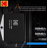 SSD накопичувач Kodak X130 PRO 2.5" SATA III — 1 ТБ | Швидкість до 550 МБ/с | TLC NAND | Для ПК і ноутбуків, фото 3