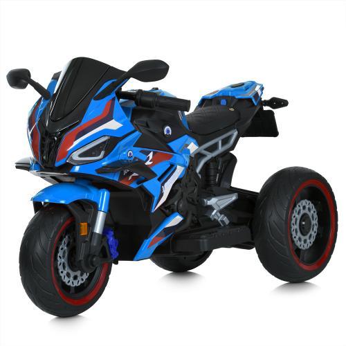Дитячий електромотоцикл BMW RR Bambi Racer 12V, EVA колеса, MP3, світло, звук (3–8 років), фото 1
