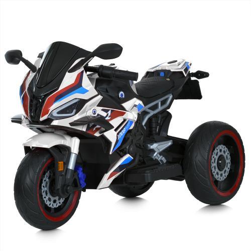 Дитячий електромотоцикл BMW RR Bambi Racer 12V, EVA колеса, MP3, світло, звук (3–8 років), фото 1