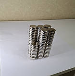 Магніт неодимовий шайба Neodymium N35 25мм/5мм сила 6кг, фото 5