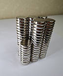Магніт неодимовий шайба Neodymium N35 25мм/5мм сила 6кг, фото 6