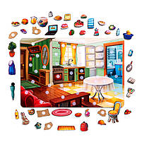 Гра на липучці Наведи лад в кімнаті та нагодуй Ваню Ubee ПСД271, фото 6