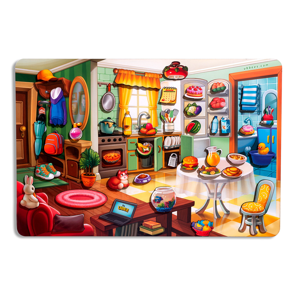 Гра на липучці Наведи лад в кімнаті та нагодуй Ваню Ubee ПСД271, фото 1