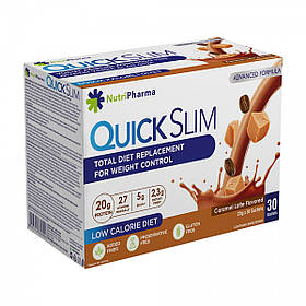 Коктейль Quick Slim Карамельний лате, 30 саше по 23 г Лівеста