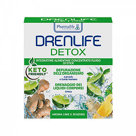 Харчова добавка Drenlife Лімфодренаж зі смаком червоних фруктів, 30 стіків по 10 мл Лівеста