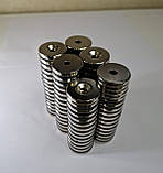 Магніт неодимовий Neodymium N35 з отвором під шуруп 29мм5мм сила 10кг, фото 3