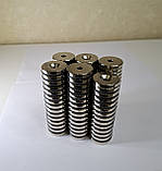 Магніт неодимовий Neodymium N35 з отвором під шуруп 29мм5мм сила 10кг, фото 7