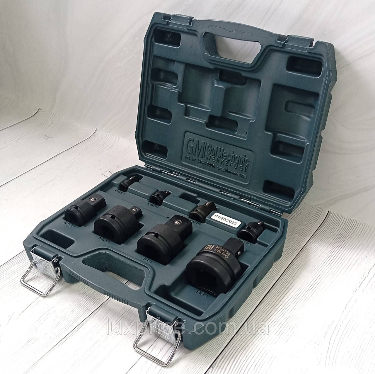 Набір перехідників ударних 1/4" 1/2" 3/4" 3/8" 1" GUT MECHANIC IAS-10008