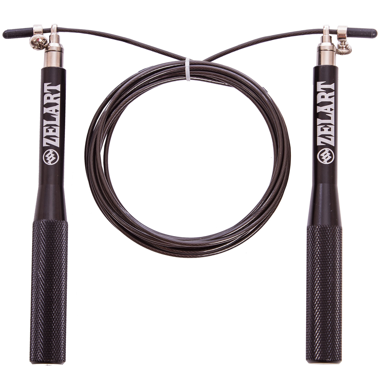 Скакалка швидкісна Кросфіт з підшипником і сталевим тросом з алюмінієвими ручками Zelart FI-7222 3 м, фото 1