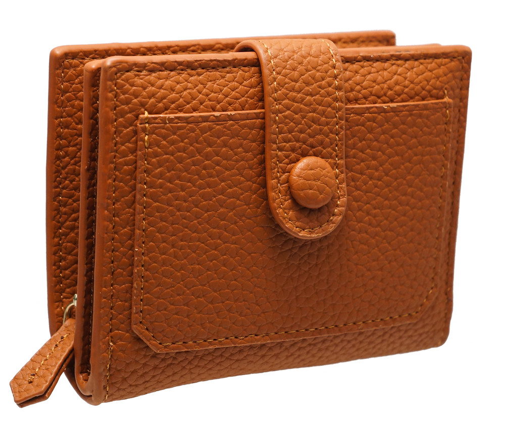 Жіноче портмоне на кнопці 16A7242 brown