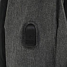 Міський рюкзак антизлодій c USB (45х30х10 см) Bobby, Сірий / Місткий рюкзак для ноутбука, фото 8