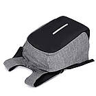 Міський рюкзак антизлодій c USB (45х30х10 см) Bobby, Сірий / Місткий рюкзак для ноутбука, фото 9