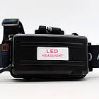 Налобний ліхтарик на акумуляторі Bailong RJ 3000, світлодіодна модель із регулюванням кута освітлення, фото 8