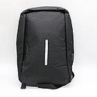 Міський рюкзак антизлодій c USB (45х30х10 см) Bobby, Чорний / Місткий рюкзак для ноутбука, фото 8
