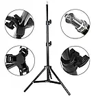 Штатив розкладний для кільцевої LED лампи 0,66-2 м / Штатив стійка тринога для кільцевих ламп та спалаху, фото 7