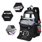 Шкільний рюкзак підлітковий з USB (46х30х15 см) / Великий молодіжний рюкзак світловідбивний, фото 3