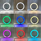Кільцева лампа RGB 30 см, MJ 300 Soft Ring Light / Світлодіодна лампа / Лампа для блогерів, фото 5