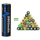 Акумулятор пальчиковий АА, 2800mAh, 1,2v (1 шт) Arexes / Батарейка акумуляторна / Батарейка АА, фото 4