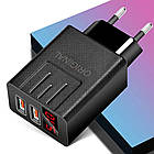 Зарядний пристрій адаптер на 2 USB та LED дисплеєм, 220В, QC03 5740 / Швидка зарядка для телефону, фото 8
