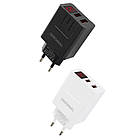 Зарядний пристрій адаптер на 2 USB та LED дисплеєм, 220В, QC03 5740 / Швидка зарядка для телефону, фото 10