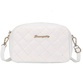 Жіноча сумка через плече, 20x12x6 см, Біла / Жіноча сумочка / Маленька сумка / Міні сумка