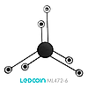 Люстра ML472-6 чорна Ledcoin на 6 ламп GX53 (стельовий світильник під змінні LED лампи) Ø1000х55мм, фото 3