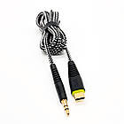 Кабель AUX 12м (Jack 35+USB Type-C), Budi DC150TXA12B / Провід для навушників, фото 5