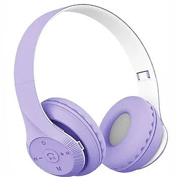 Бездротові навушники Bluetooth з мікрофоном ST95 Фіолетові / Блютуз навушники / Стильні накладні навушники