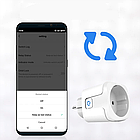 Розумна WiFi розетка 20А з лічильником електроенергії Tuya Smart 4400Вт, Біла/Розетка з підключенням до телефону, фото 3