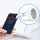 Розумна WiFi розетка 20А з лічильником електроенергії Tuya Smart 4400Вт, Біла/Розетка з підключенням до телефону, фото 5