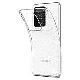 Чохол-накладка Spigen Liquid Crystal Glitter для Samsung Galaxy S20 Ultra SM-G988 Crystal Quartz (ACS00710), фото 7