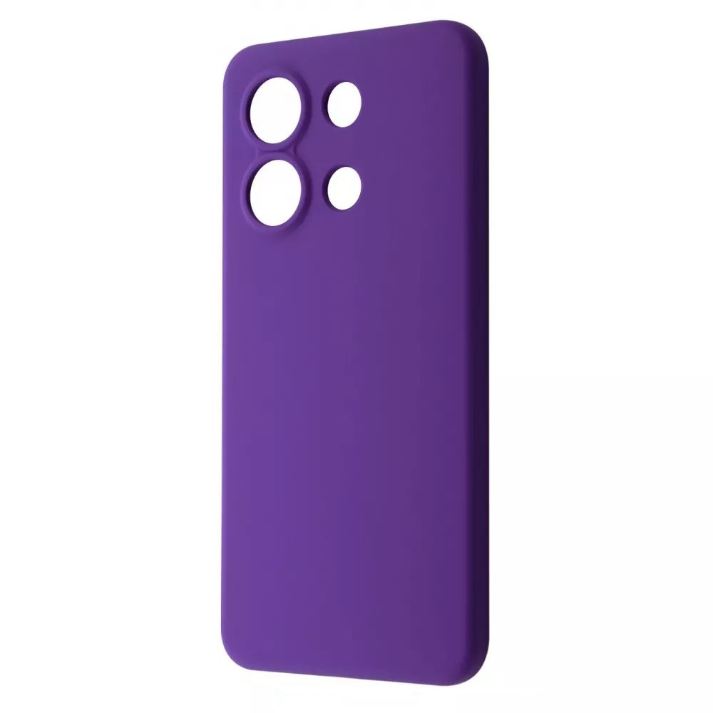 Чохол-накладка Wave Full Silicone Cover для Xiaomi Redmi Note 13 4G Dark Purple, soft-touch, мікрофібра, фото 1