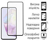 Захисне скло Dengos для Samsung Galaxy A35 5G SM-A356 Black Full Glue (DG-TG2P-13) 2шт, олеофобне покриття, фото 2
