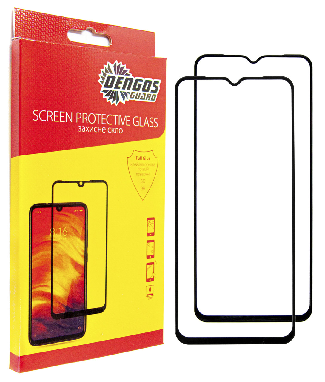 Захисне скло Dengos для Samsung Galaxy A15 4G SM-A155 Black Full Glue (DG-TG2P-11) 2шт. Олеофобне покриття, фото 1