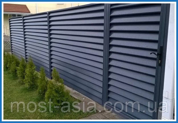 Металеві жалюзі для забору.